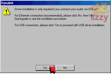Warning that driver install is only necessary for a USB installation