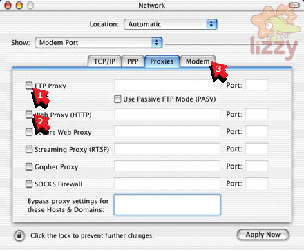 Network preferences Proxies. 