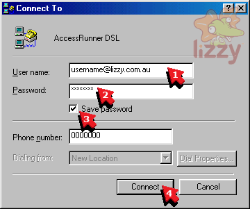 Connect To window. 