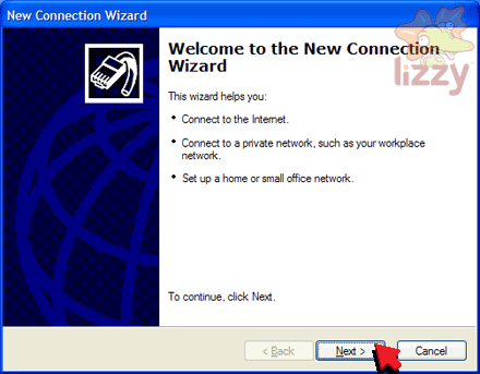 Welcome to the New Connection Wizard window. 